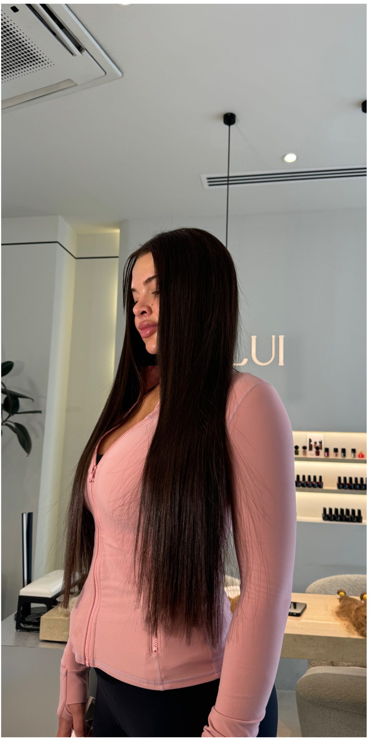 After invisible capsule hair extensions by Hairboss Dubai